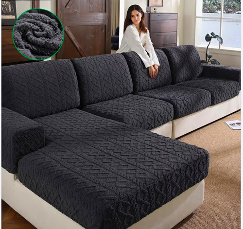 Stretch sofa slipcover dark - stretch,