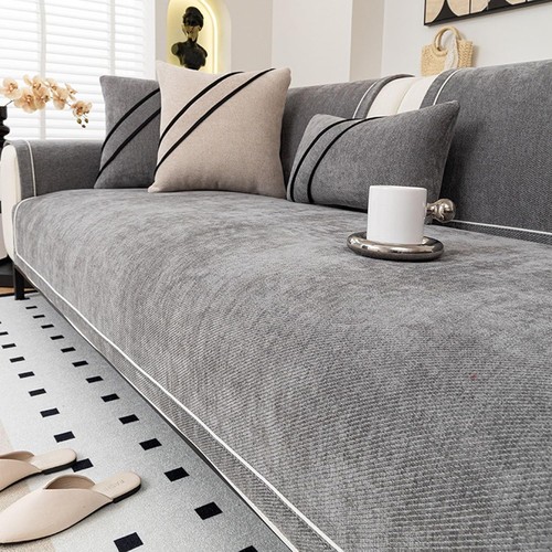 Chenille sofa cover 3 4 - cover, 2