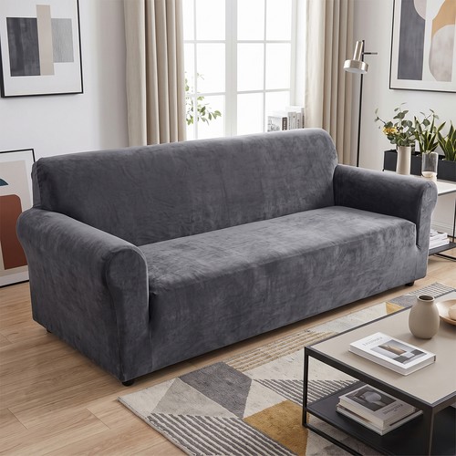 Stretch plush sofa - stretch, cover