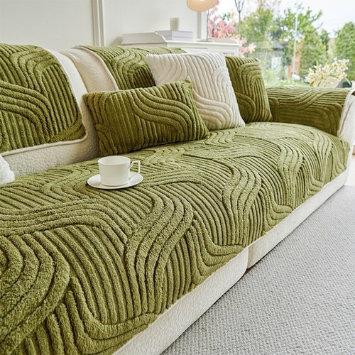Thick plush sofa cover 4 - sofa,
