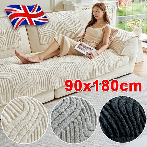 Thick plush sofa cover 4 - sofa,