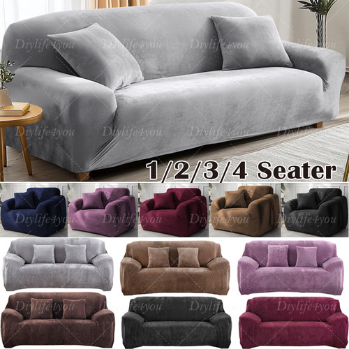 Velvet elastic stretch sofa - stretch,