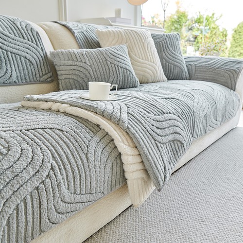 Thick plush sofa cover 4 - thick,