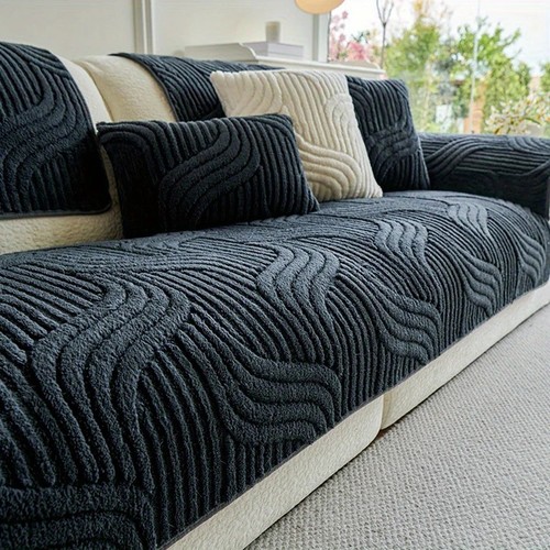 Thick plush sofa - sofa, cover