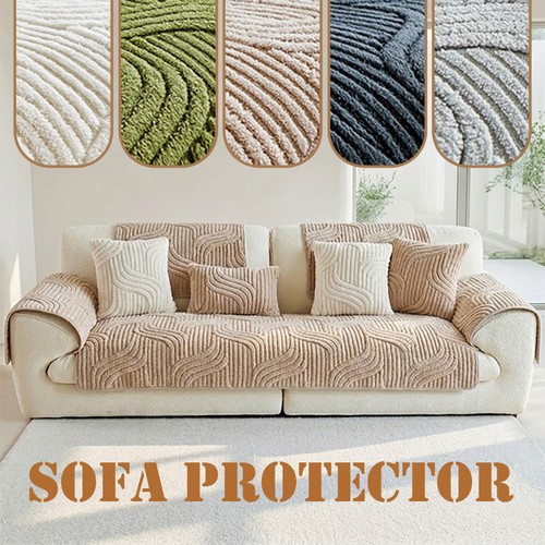 Thick plush sofa cover - plush, 1-4