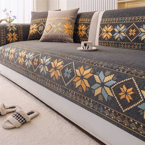 Bohemian chenille sofa cover - bohemian,