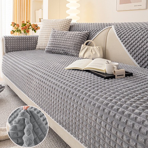 Thick plush sofa cover - plush,