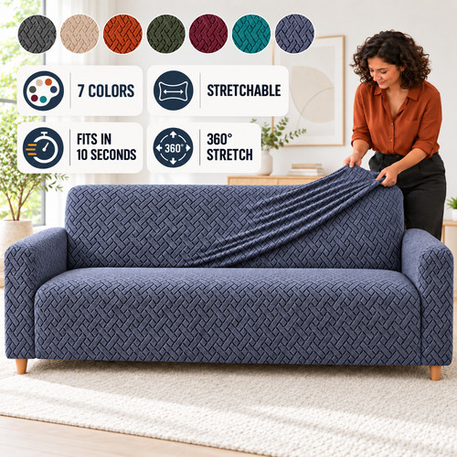 High stretch sofa cover - high,