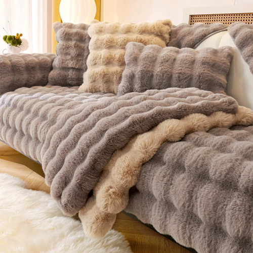 Thick plush sofa cover 4 - thick,