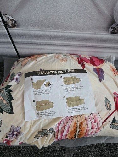 Flower print seater sofa - print, 4