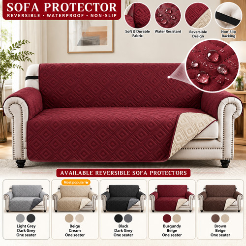 Quilted sofa cover - cover, seater