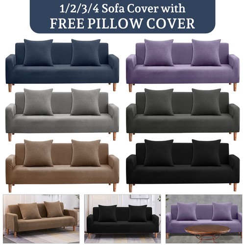 Velvet elastic stretch sofa - velvet,