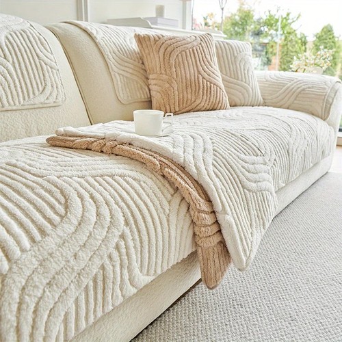 Thick plush sofa cover - plush, 1-4