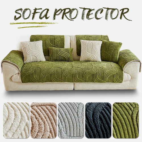 Thick warm plush sofa - warm,